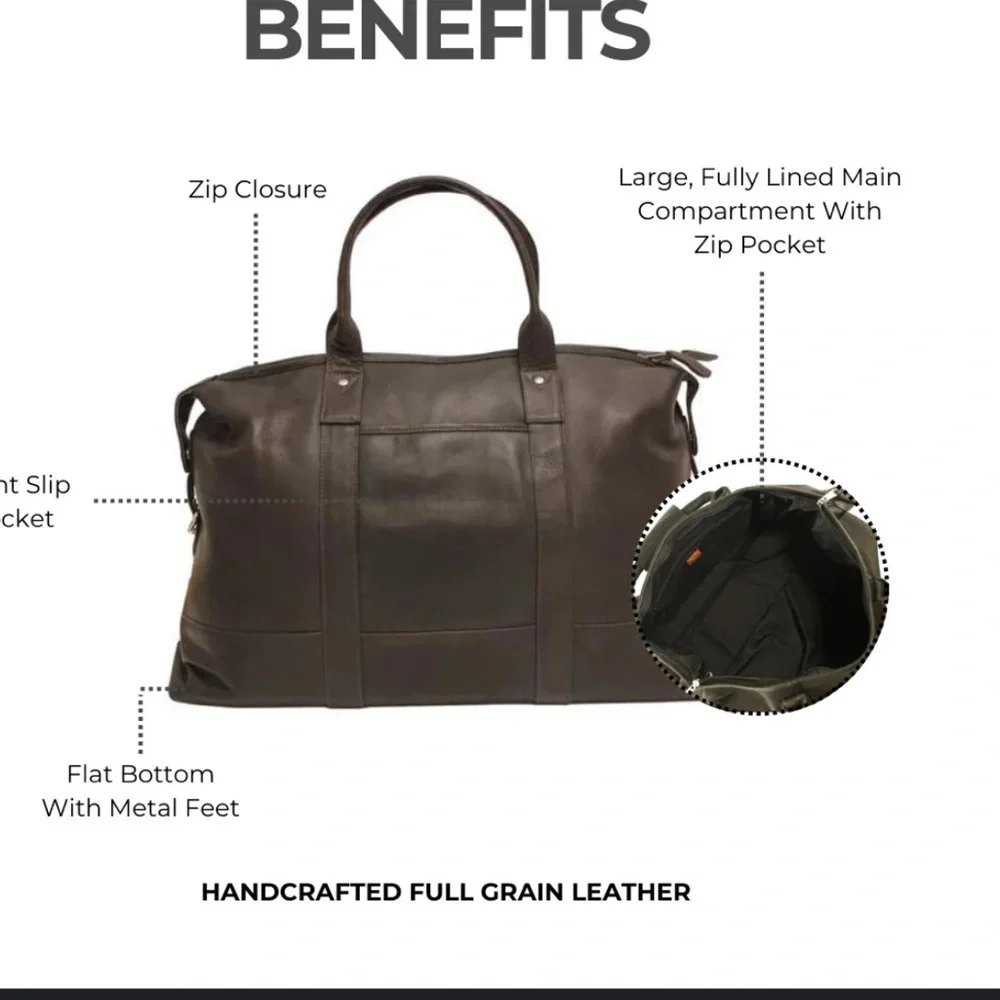 Latico leather carriage bag dark brown
